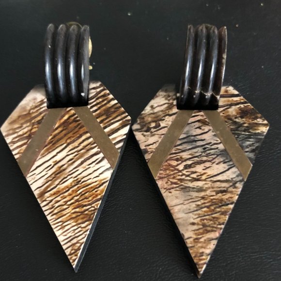 Triangle Clip On Earrings - Picture 1 of 1
